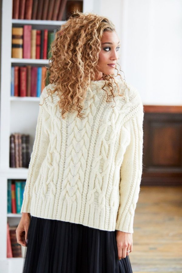 Oversized Aran Pullover Knit Pattern - KnitCraft