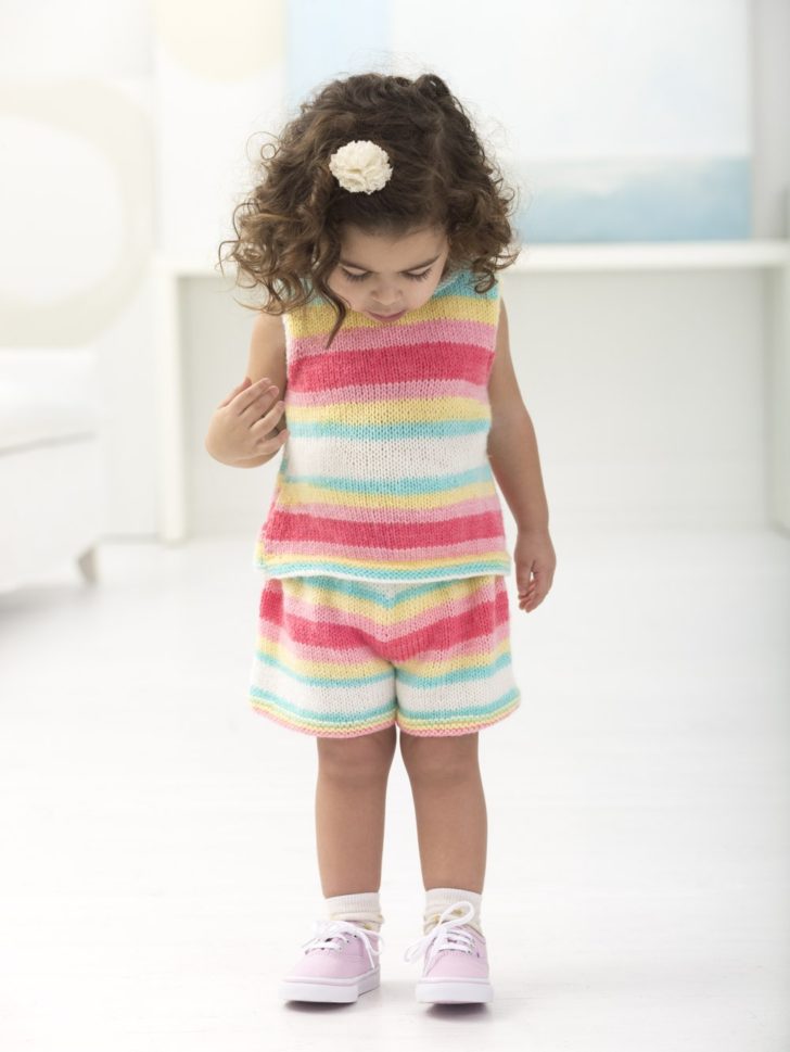 Shorts And Top Set Knit Pattern KnitCraft