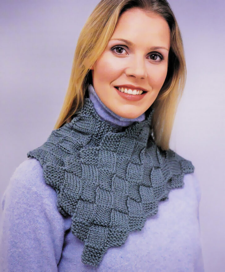 How to Knit Textured Squares Scarf KnitCraft