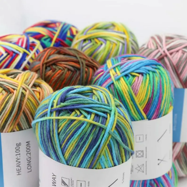 cotton multicolor yarn
